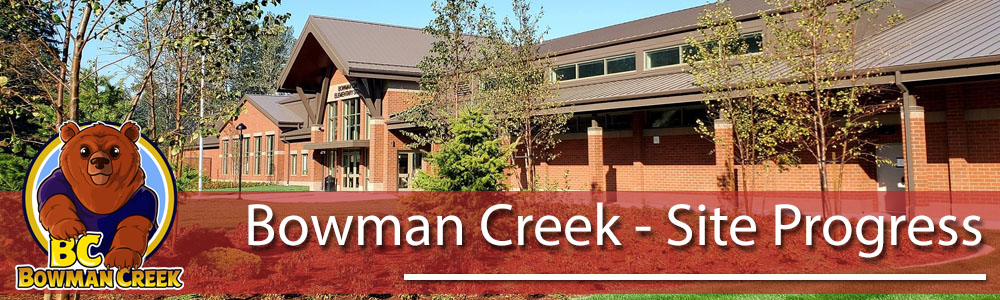 Bowman Creek site progress - web banner. 